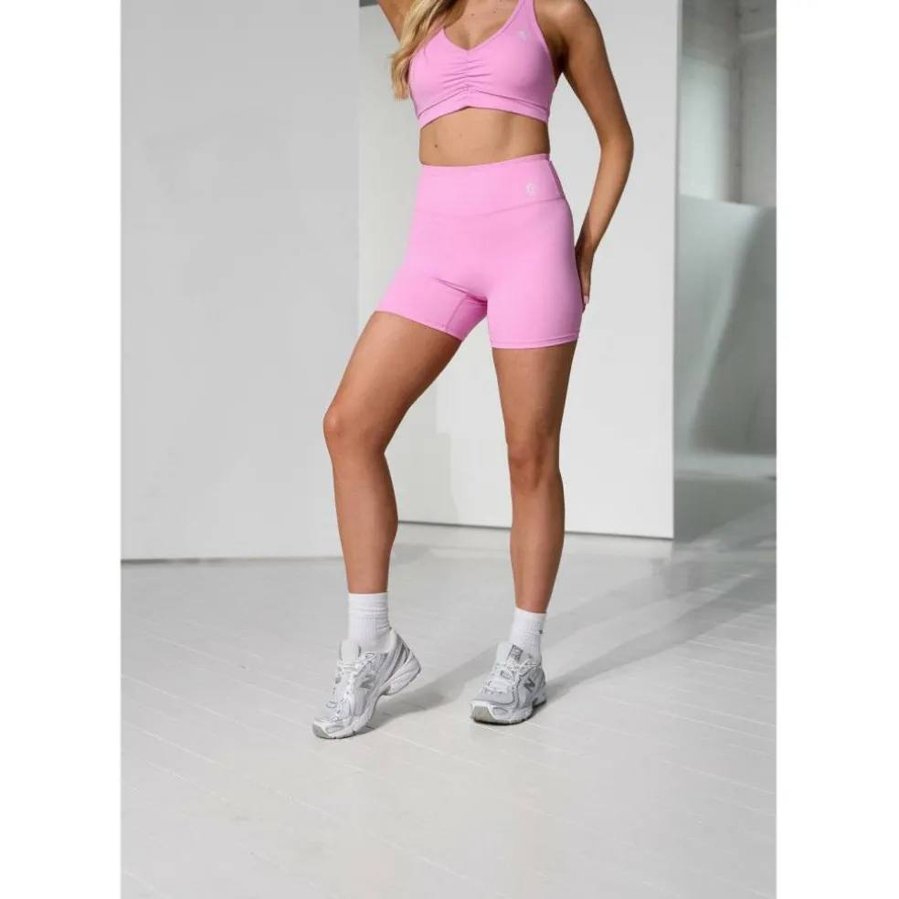 Womens Scrunch Bubblegum Pink Low Impact Sports Bra