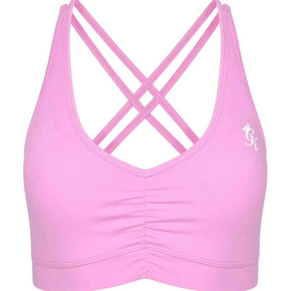 Womens Scrunch Bubblegum Pink Low Impact Sports Bra