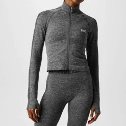 Women's Seamless Zipped Long-Sleeve Performance Gym Top