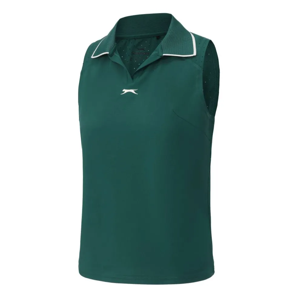 Women's Sleeveless Polo Neck Performance Vest