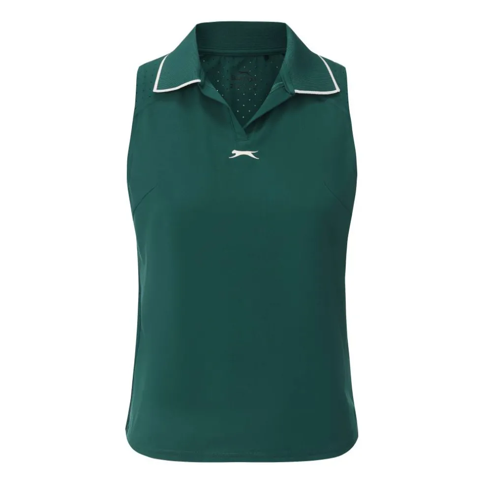 Women's Sleeveless Polo Neck Performance Vest