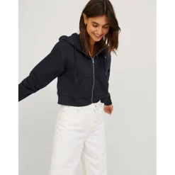 Women's Abbie Long-Sleeve Zipped Cropped Hoodie