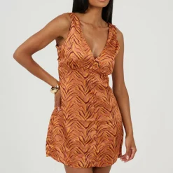 Women's Abstract Wrap Dress