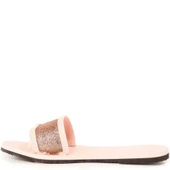 Women's Angra Glitter Ballet Rose Flip Flops