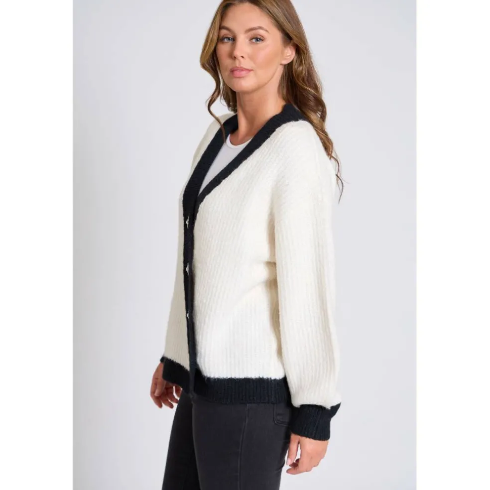 Women's Asymmetrical Button-Up Cardigan