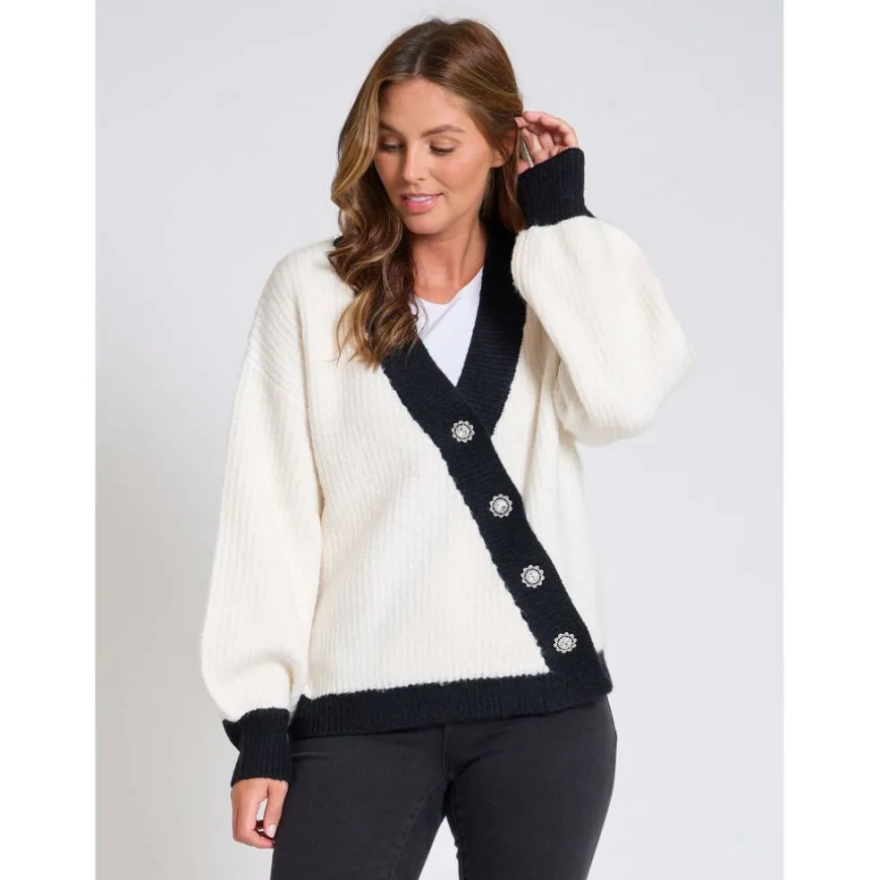 Women's Asymmetrical Button-Up Cardigan
