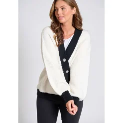 Women's Asymmetrical Button-Up Cardigan