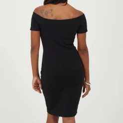 Womens Bardot Neckline Bodycon Dress