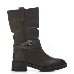 Women's Beckette Khaki Nubuck Flat Ankle Boots