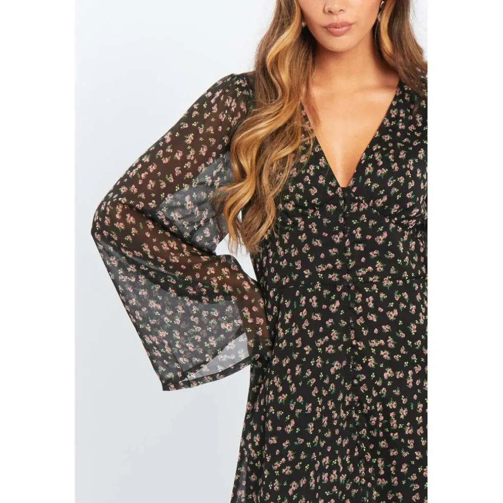 Women's Bell Sleeve Mini Dress