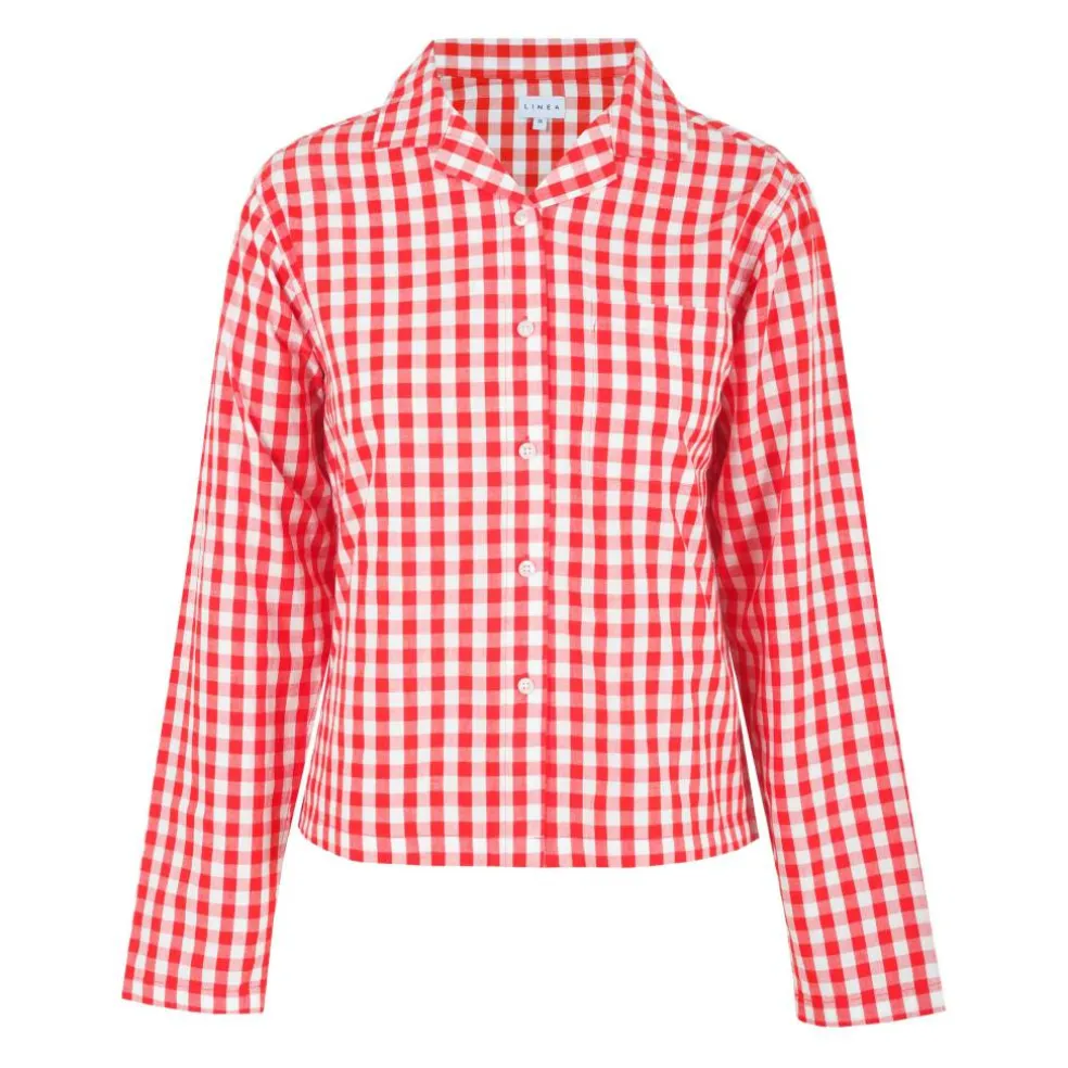 Women's Boxy Relaxed Fit Long Sleeve Pyjama Top