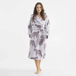 Women's Burnout Fluffy Dressing Gown