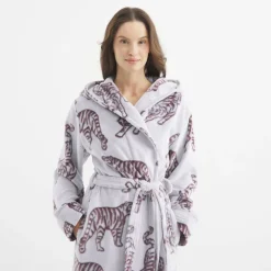 Women's Burnout Fluffy Dressing Gown