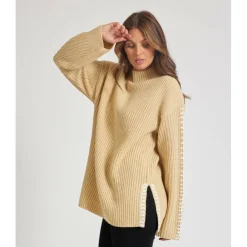 Women's BY Contrast Stitch Crew Neck Jumper
