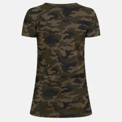 Womens Camo Crew Neck T-shirt