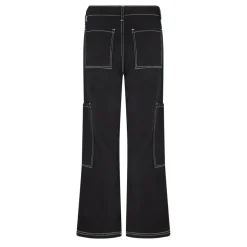 Womens Cargo Jeans with Contrast Stitching