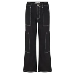 Womens Cargo Jeans with Contrast Stitching