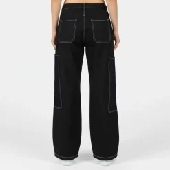 Womens Cargo Jeans with Contrast Stitching