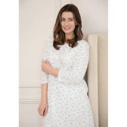 Womens Classic Organic Jersey Cotton Long Sleeve Nightdress