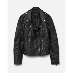 Women's Coated Faux Leather Jacket