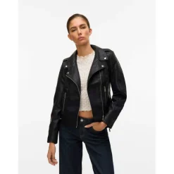 Women's Coated Faux Leather Jacket