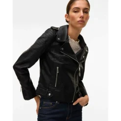 Women's Coated Faux Leather Jacket