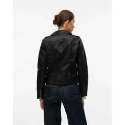Women's Coated Faux Leather Jacket