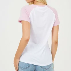 Womens Contrat Raglan Sleeve T-shirt with Hawaii Graphic
