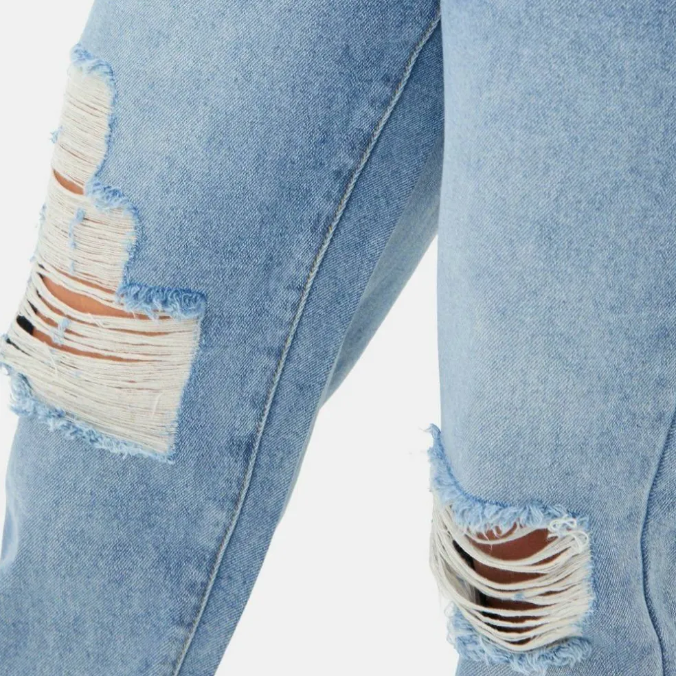 Womens Cotton Straight Leg Jeans