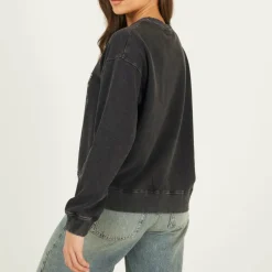 Womens Crew Neck Graphic Sweatshirt