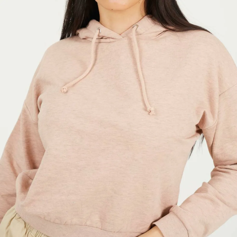 Womens Cropped Hooded Sweatshirt