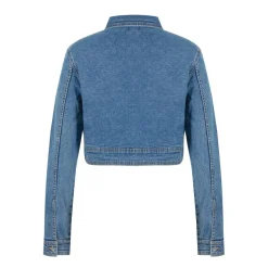 Women's Cropped Tailored Fit Denim Jacket