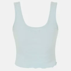Womens Cropped Vest with Popper Detail