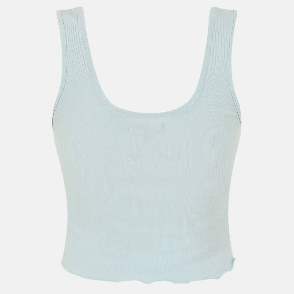 Womens Cropped Vest with Popper Detail
