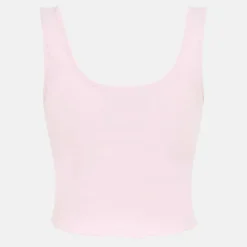 Womens Cropped Vest with Popper Detail