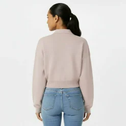 Women's Cropped 1/4 Zip Knitted Top