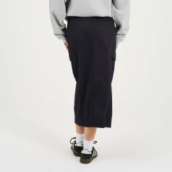 Womens Denim Midi Cargo Skirt