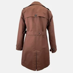 Women's Double Breasted Cotton Water Resistant Mid-Length Trench Coat