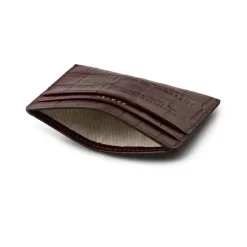 Women's Dukes Place Croc-Embossed Leather Card Holder