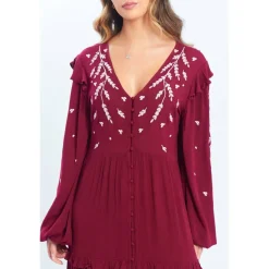 Women's Embroidered Maxi Dress