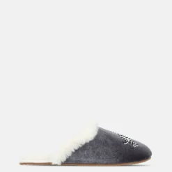 Women's Embroidered Mule Slippers