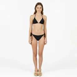 Women's Embroidered Tie Side Bikini Bottoms