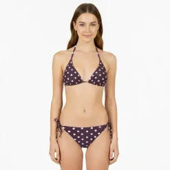 Women's Embroidered Tie Side Bikini Bottoms
