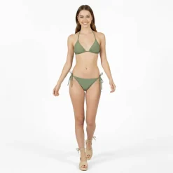 Women's Embroidered Tie Side Bikini Bottoms