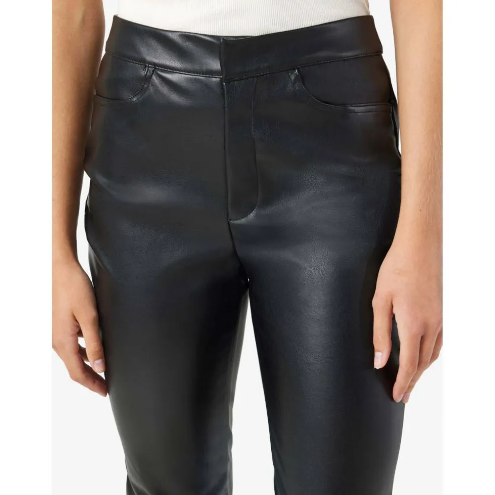 Women's Faux Leather Ankle Trousers