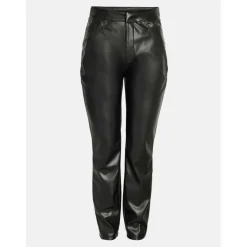 Women's Faux Leather Ankle Trousers