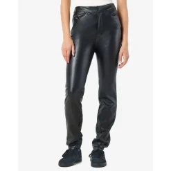 Women's Faux Leather Ankle Trousers