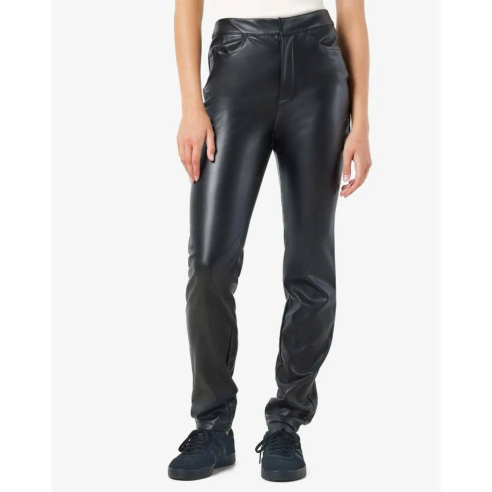 Women's Faux Leather Ankle Trousers