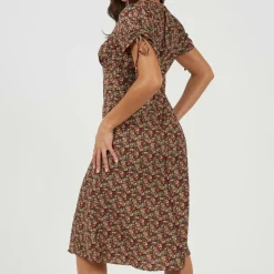 Womens Floral Dress with Side Split Detail