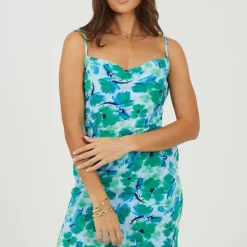 Womens Floral Strappy Slip Dress